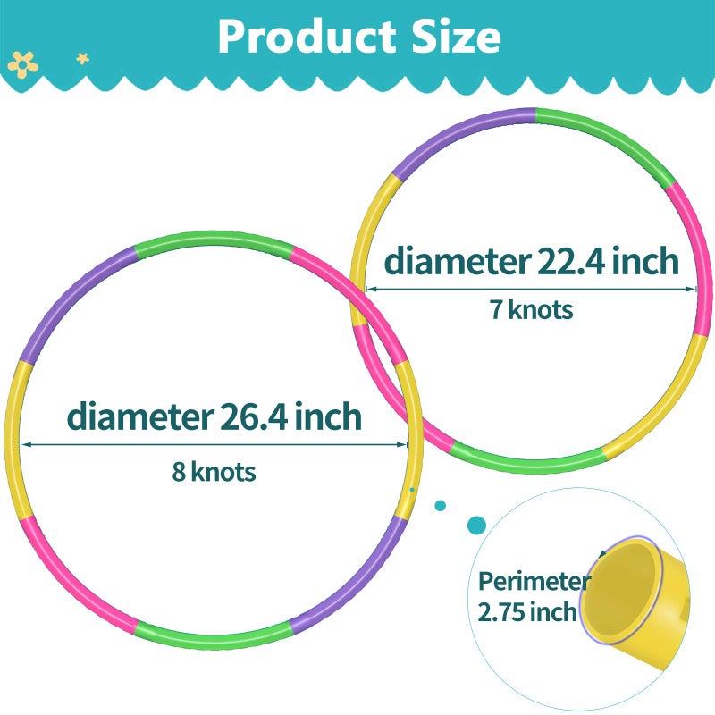 2Buyshop 2 Pack Color Hoop - Size & Length Adjustable, Plastic Toys for Kids & Party Games, Gymnastics & Dog Agility Equipment, Christmas Wreath - Image 4